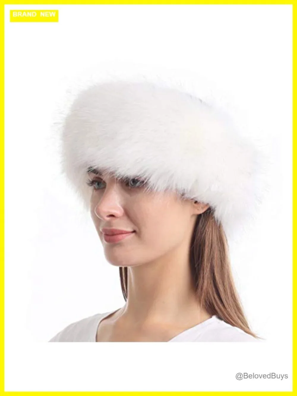 Faux Fur Collar Scarf & Headband Winter Warm 2pc Set